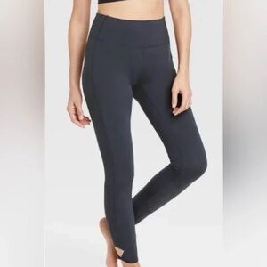 Women's Gray High-Waisted 7/8 Leggings